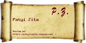 Patyi Zita névjegykártya
