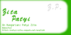 zita patyi business card